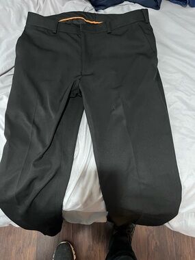 Van Heusen Black Dress Pants with Orange Trim